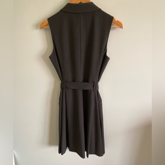 Calvin Klein Charcoal and Black Sleeveless Belted Dress- size 6 - Picture 4 of 5